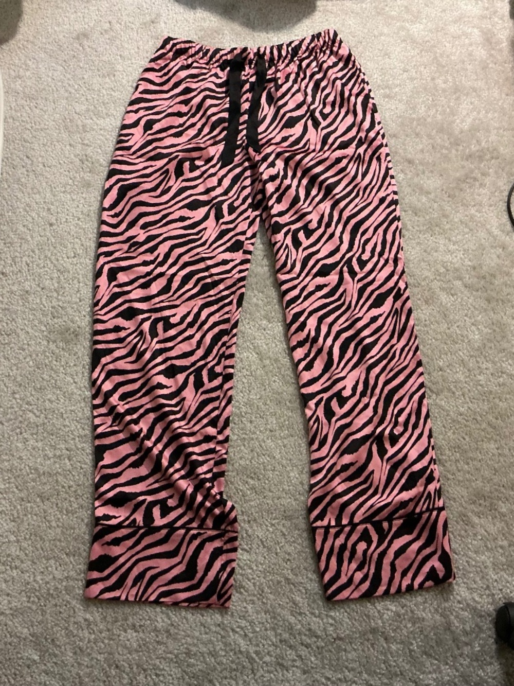 Victoria’s Secret Pink and Black Zebra Print Pajama Pants